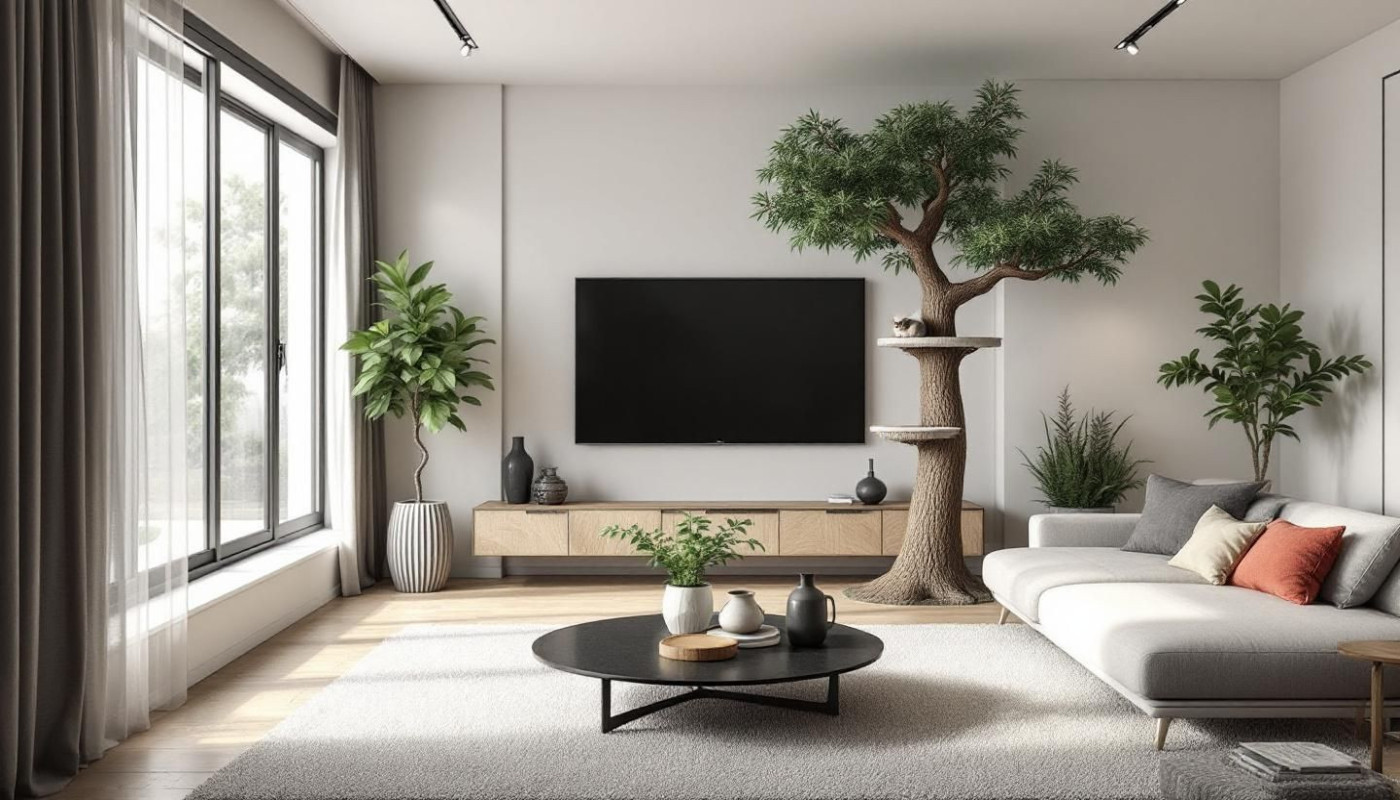 Comment intégrer un arbre à chat dans une décoration moderne ?